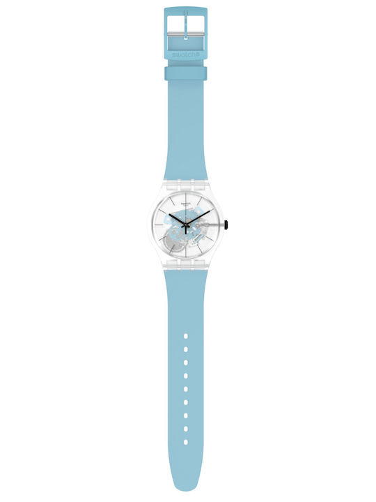 Swatch Daze Ανδρικό Ρολόι 41mm Μπαταρίας με Μπλε Καουτσούκ Λουράκι