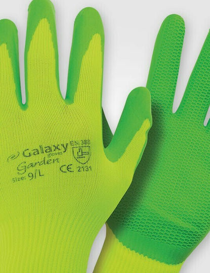 Galaxy Safety Solutions Gloves for Work Garden Green Latex 1pcs