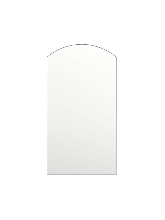 vidaXL Wall Mirror with White Glass Frame 90x45cm 1pcs