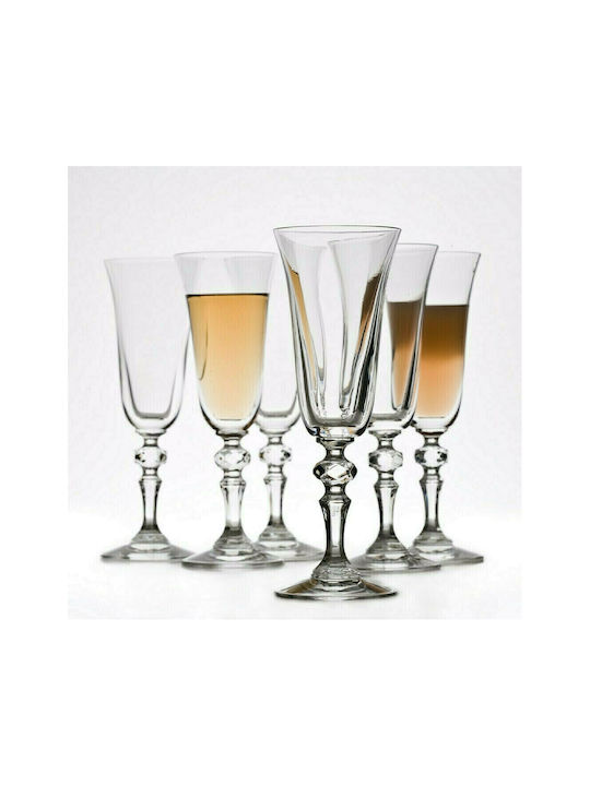 Bohemia Parma Set of Glasses Champagne made of Crystal Stemmed 150ml 6pcs