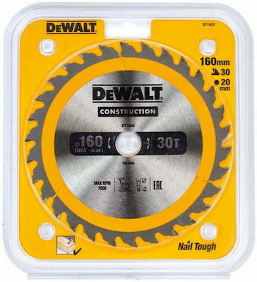 Dewalt DT1932 Cutting Disc Wood 160mm with 30 Teeth 1pcs