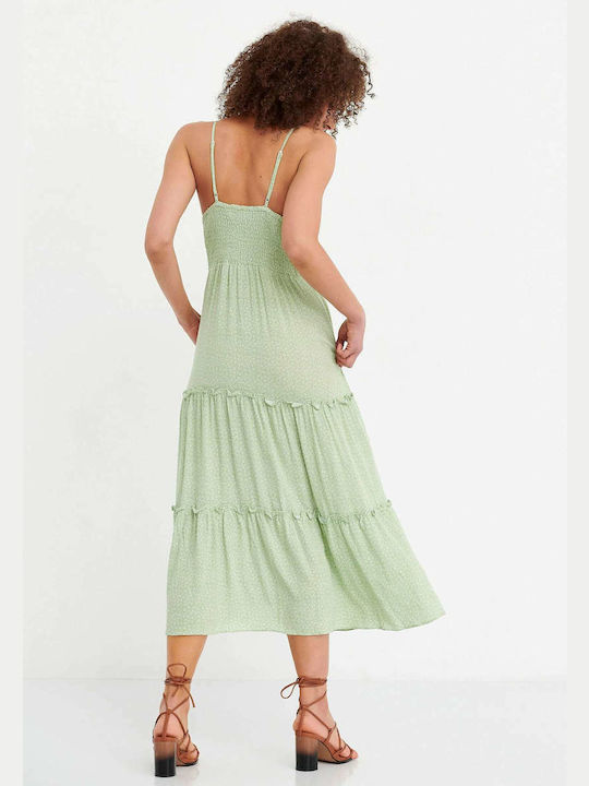 Funky Buddha Summer Maxi Dress Aloe Vera