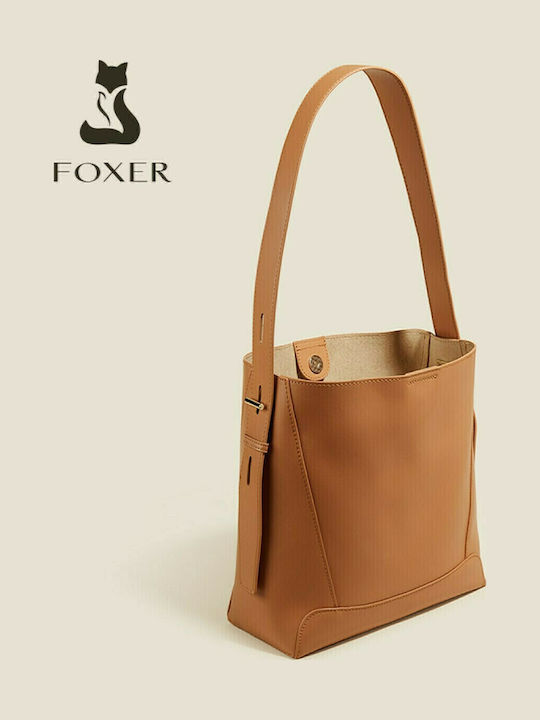 Leather Women's Bag Shopper Shoulder Brown