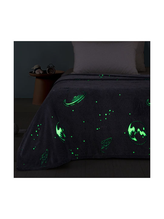 Adam Home Fleece-Decke Space Leuchtendes Blau 160x220cm Adam Home