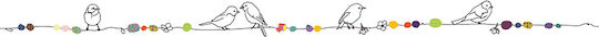 Mimi'lou Kids Wall Border Sticker Pearls & Birds