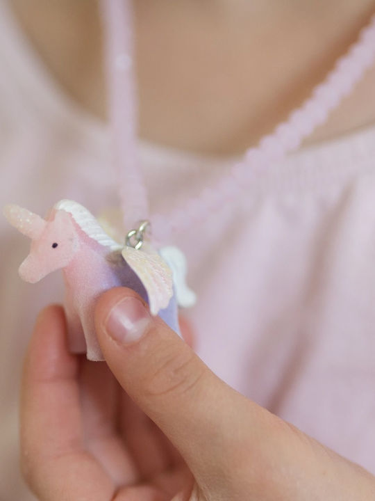 Great Pretenders Faux Chain Kids Necklaces Unicorn Pink 86127