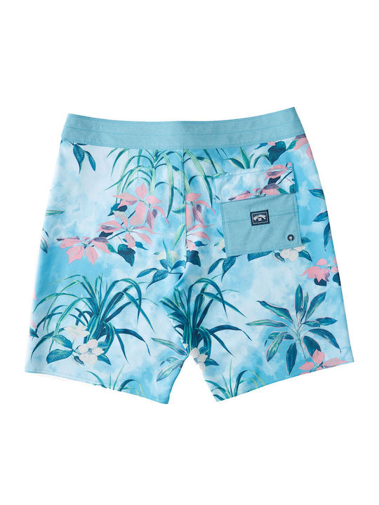 Sundays Pro Men's Swimwear Bermuda Light Blue with Patterns