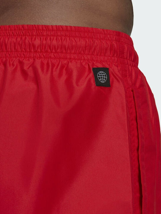 Solid Men's Swimwear Shorts Red