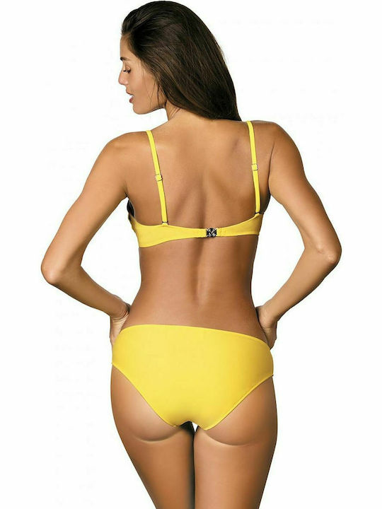 Marko Underwire Bikini Set Strapless Top & Slip Bottom Yellow