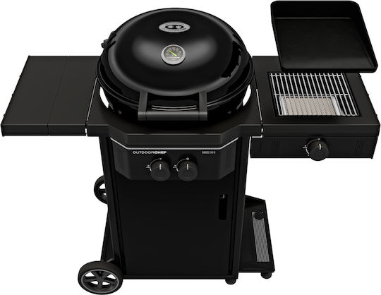 Outdoorchef Plancha Universal Baking Plate Double Sided with Cast Iron Flat Surface 38.4x32x11cm