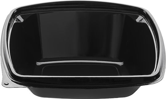 Intertan Recipient de plastic de unică folosință PET fără Capac cu Capacitate 750ml Negru 50buc