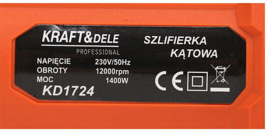 Kraft & Dele Τροχός 125mm Ρεύματος 1400W