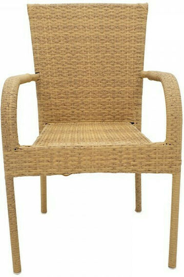 Fotoliu de exterior Rattan Laura Natural 58x58x90cm
