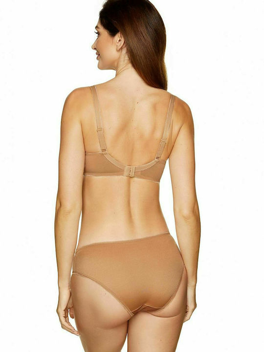 Gorteks Onyx/F Damen Slip mit Spitze Beige/Gold