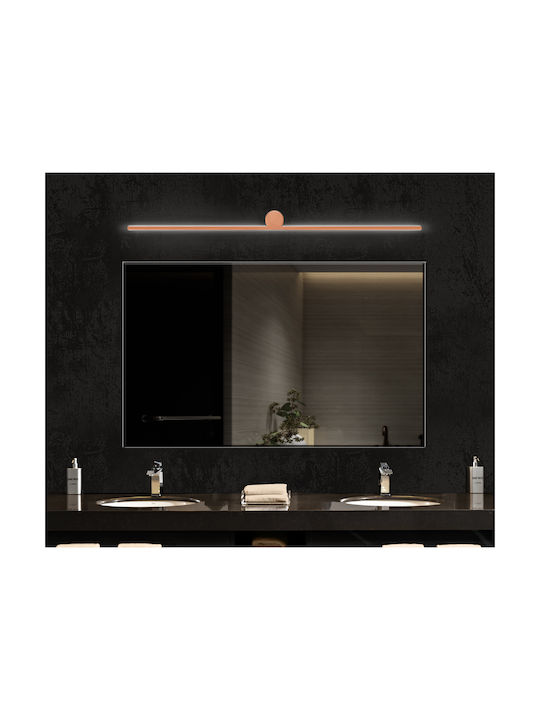 Luma Modern Wall Lamp with Integrated LED and Warm White Light Copper Width 100cm