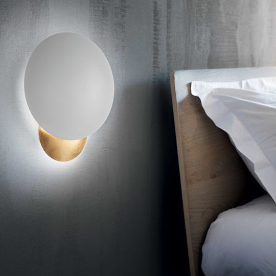 Ideal Lux Eclissi Small Leuchte Wand LED Gold 30x10cm Ideal Lux Eclissi Small Leuchte Wand LED Gold 30x10cm