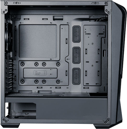 CoolerMaster MasterBox 500 Gaming Midi Tower Κουτί Υπολογιστή με Πλαϊνό Παράθυρο και RGB Φωτισμό Μαύρο