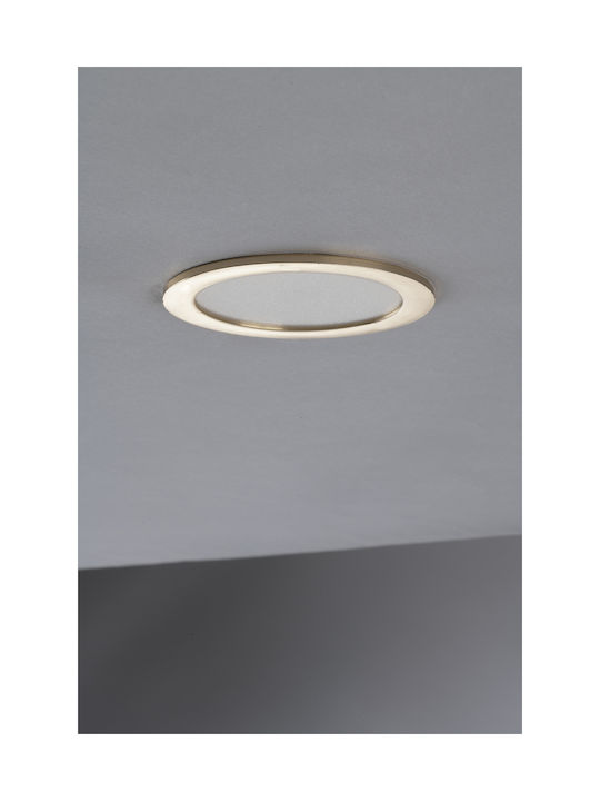 Fan Europe Fusion-5W Round Metallic Recessed Spot with Integrated LED and Natural White Light Gold 7x7cm. 1pcs