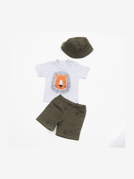 Trax Kids' Set with Shorts Summer 3pcs Gray