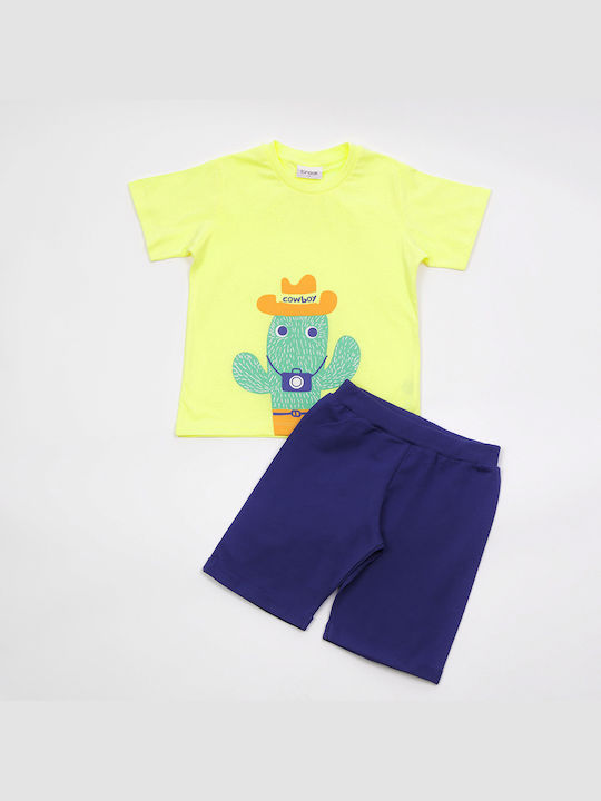 Trax Kids Set with Shorts Summer 2pcs Yellow