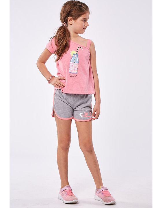 Εβίτα Kids Set with Shorts Summer 2pcs Pink