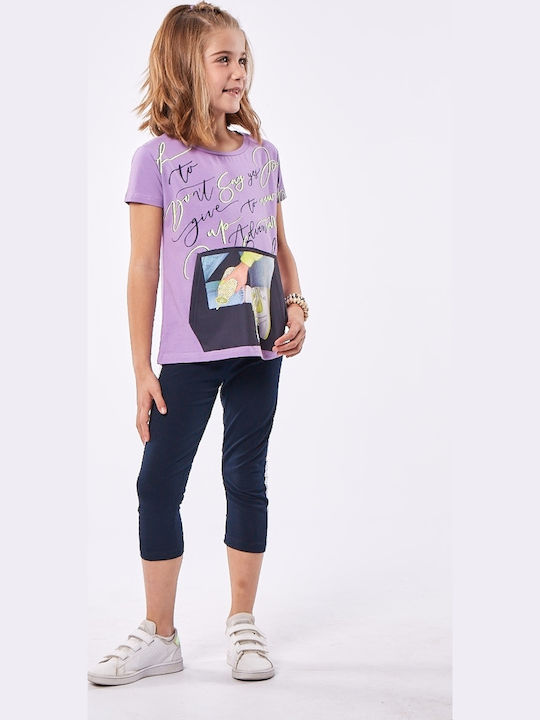 Evita Kids Set with Lilac Leggings 2 Pieces