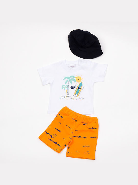 Trax Kids Set with Shorts Summer 3pcs White