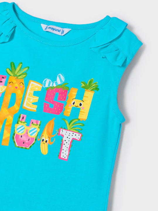 Kinder-Set mit Shorts Sommer 2Stück Türkis