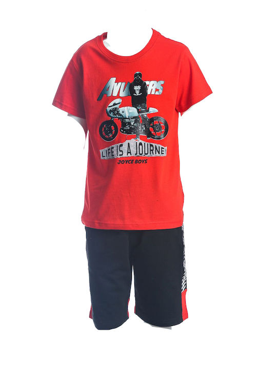 Joyce Kids Set with Shorts Summer 2pcs Red