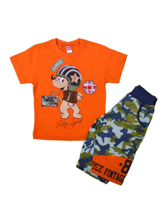 Joyce Kids Set with Pants Summer 2pcs Orange