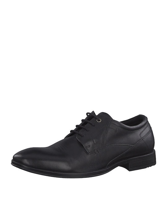 S.Oliver Men's Leather Dress Shoes Black