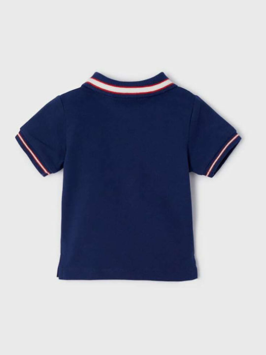 Kids' Polo Short Sleeve Navy Blue Ecofriends