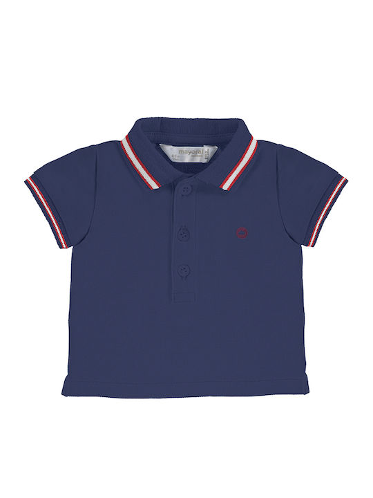 Kids' Polo Short Sleeve Navy Blue Ecofriends