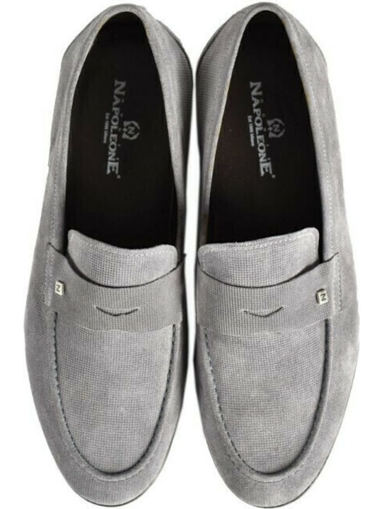 90-5380-9026 Wildleder Herren Mokassins in Grau Farbe
