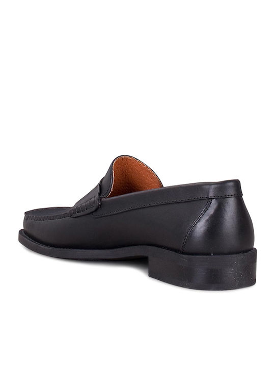 Δερμάτινα Ανδρικά Loafers σε Μαύρο Χρώμα
