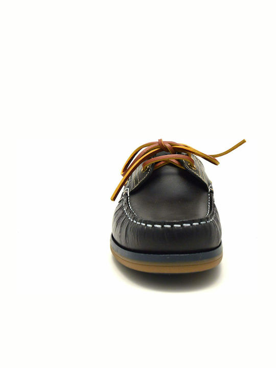 Men's Leather Boat Shoes Blue