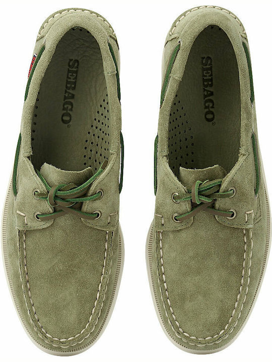 Portland Docksides Men's Suede Boat Shoes Green