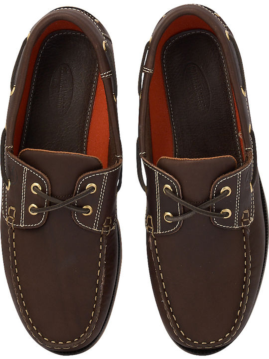 Men's Leather Boat Shoes Brown