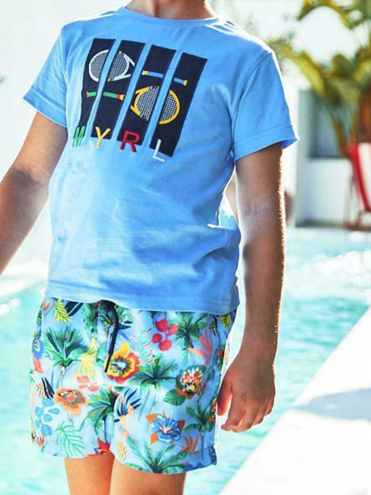 Mayoral Kids Swimwear Swim Shorts Light Blue