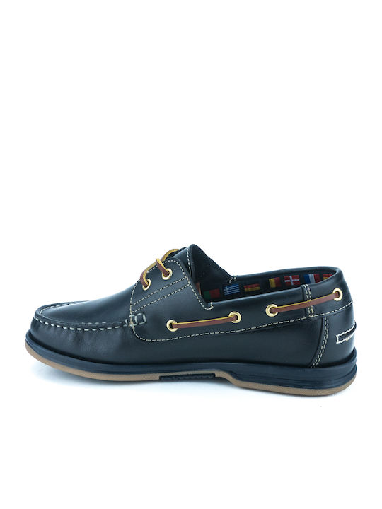 Δερμάτινα Ανδρικά Boat Shoes Navy