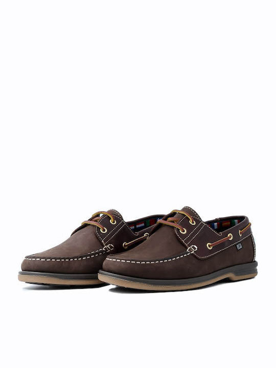 Δερμάτινα Ανδρικά Boat Shoes σε Καφέ Χρώμα