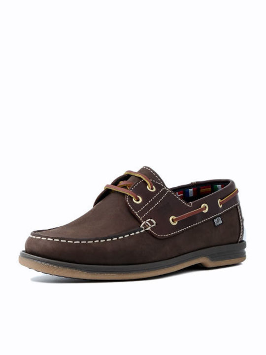 Δερμάτινα Ανδρικά Boat Shoes σε Καφέ Χρώμα
