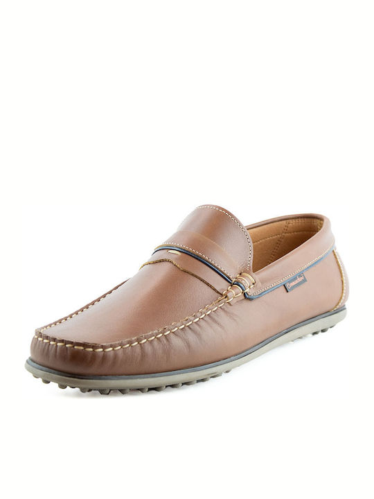 Δερμάτινα Ανδρικά Loafers σε Ταμπά Χρώμα