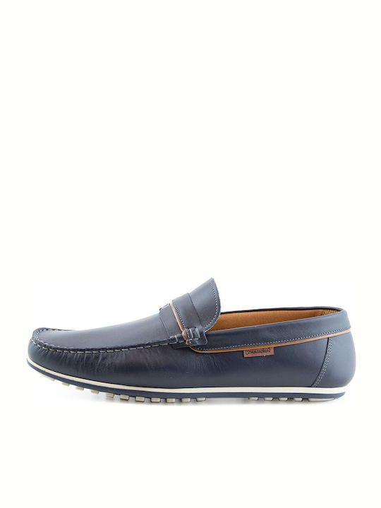 Men's Leather Loafers Blue