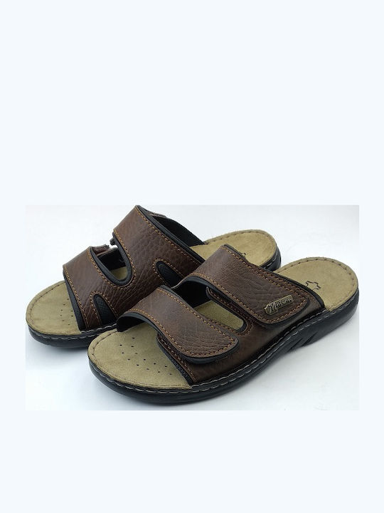 Leder Herrensandalen in Braun Farbe