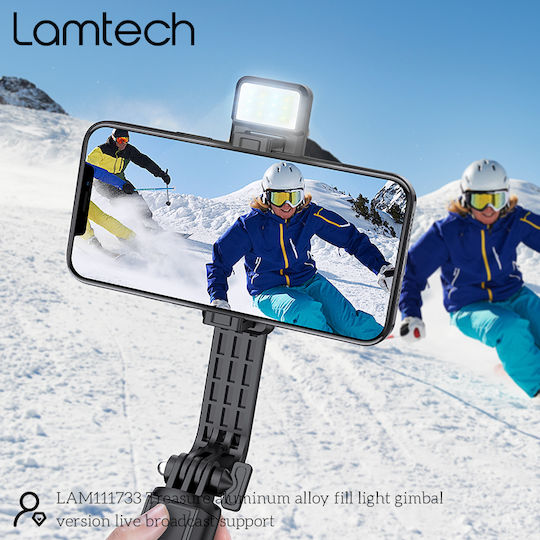 Lamtech 2in1 Selfie Stick Cell Phone Tripod Bluetooth With Black Lighting