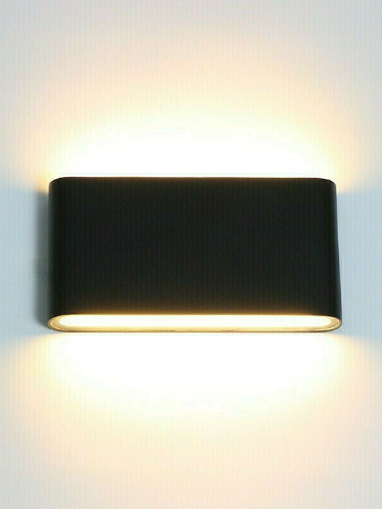 Atman Wandmontierte Außen-Deckenleuchte LED IP65 12W mit Warmweiß Licht Doppelstrahl 17x9εκ.