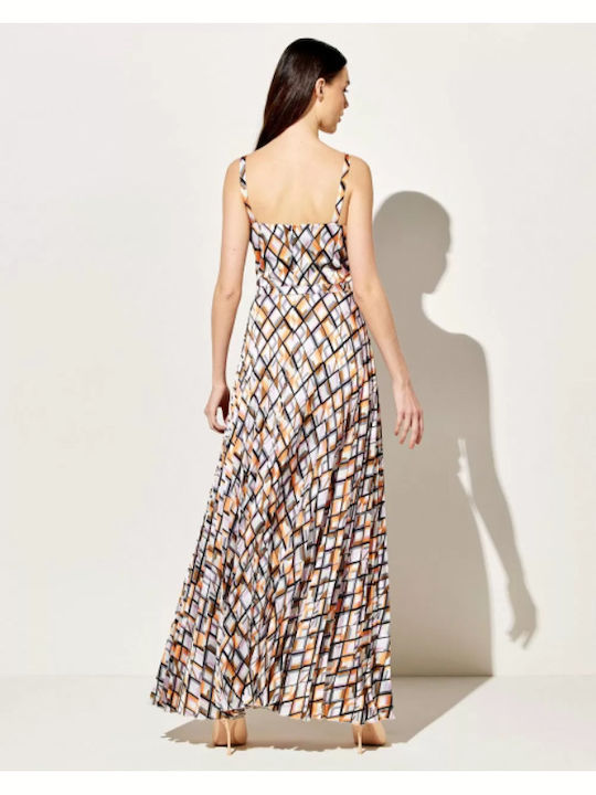 Forel Summer Maxi Dress Draped Brown