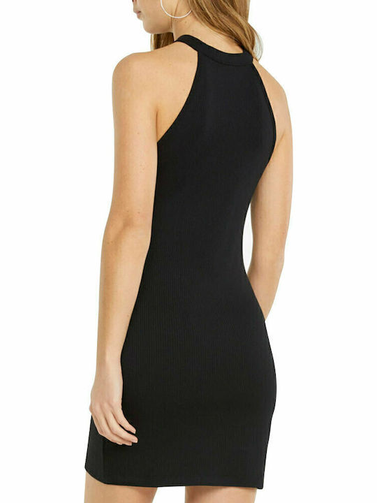 Clasic Rochie De Vară Mini Sport Fără Mâneci Neagră