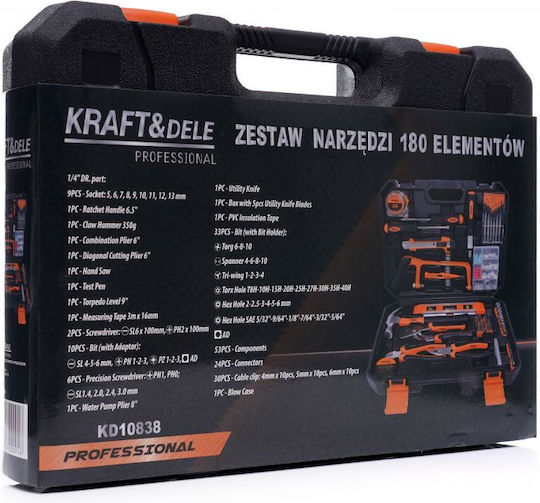 Kraft & Dele Βαλίτσα με 180 Εργαλεία